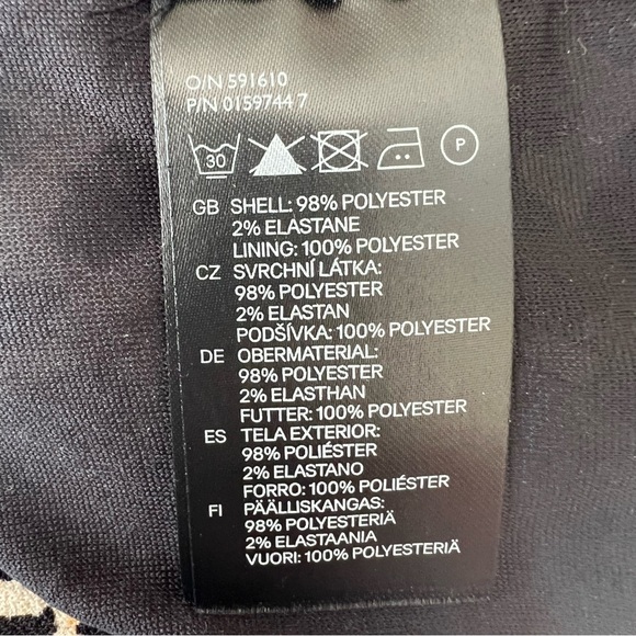 H&M Leopard Print Pencil Dress Cap Sleeves Mini - Picture 5 of 5